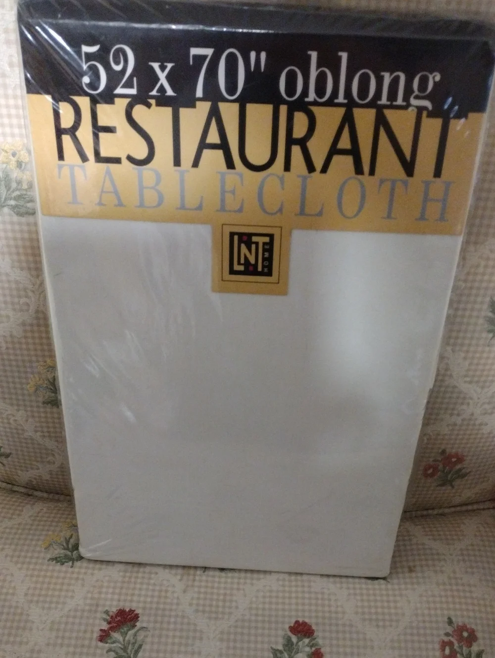 Restaurant White Oblong Tablecloth - 52 x 70
